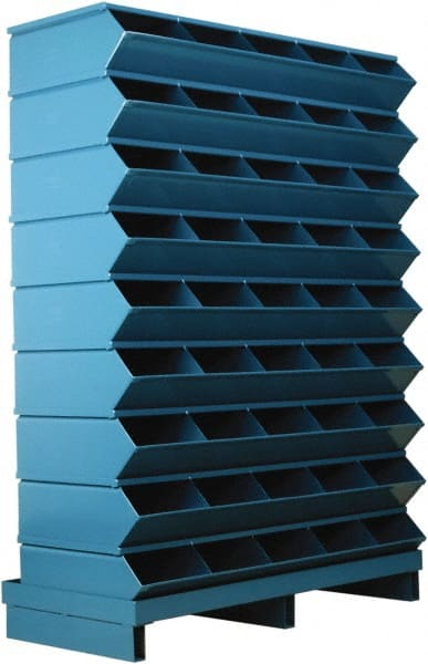 Stackbin - 9 Bin, Shelving Unit with Openings & Base - 37" Wide x 52" High - Exact Tooling