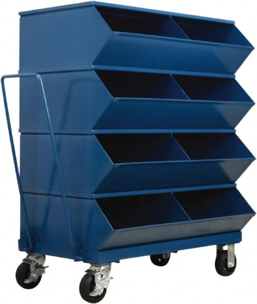 Stackbin - 4 Bin, Shelving Unit with Openings & Base - 37" Wide x 48-1/4" High - Exact Tooling