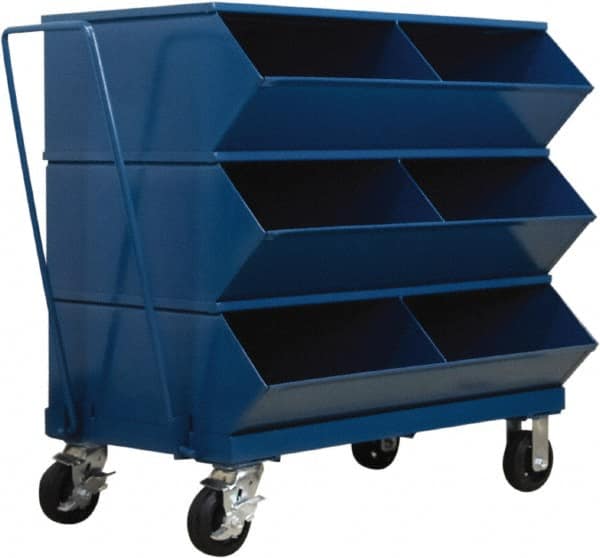Stackbin - 3 Bin, Shelving Unit with Openings & Base - 37" Wide x 37-7/8" High - Exact Tooling