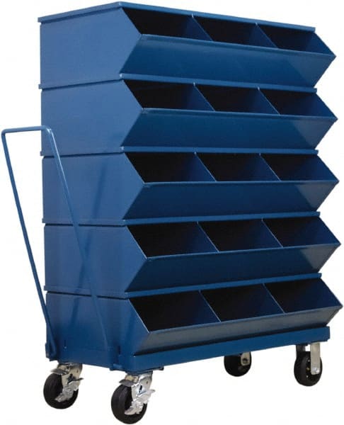 Stackbin - 5 Bin, Shelving Unit with Openings & Base - 37" Wide x 49-3/4" High - Exact Tooling