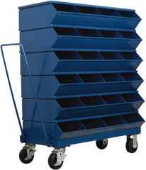 Stackbin - 6 Bin, Shelving Unit with Openings & Base - 37" Wide x 46-7/8" High - Exact Tooling
