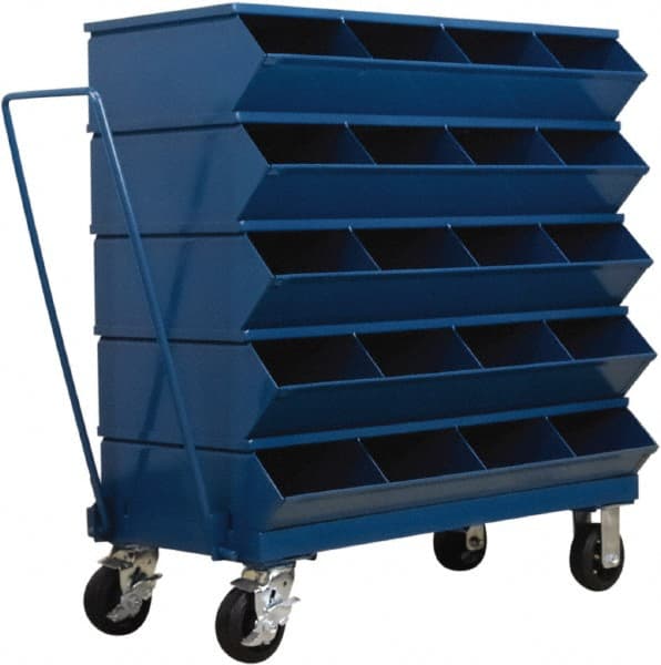 Stackbin - 5 Bin, Shelving Unit with Openings & Base - 37" Wide x 40" High - Exact Tooling