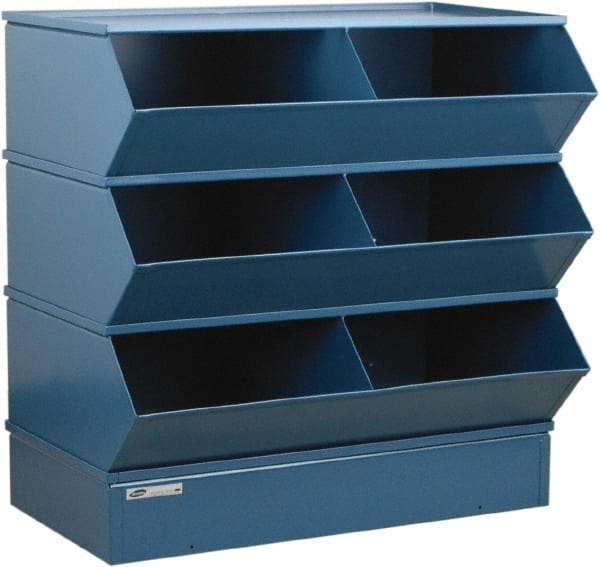 Stackbin - 3 Bin, Shelving Unit with Openings & Base - 37" Wide x 33" High - Exact Tooling