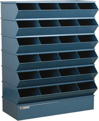 Stackbin - 6 Bin, Shelving Unit with Openings & Base - 37" Wide x 51" High - Exact Tooling
