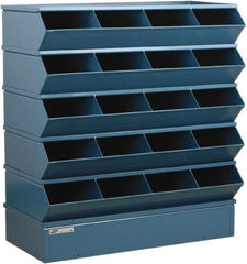 Stackbin - 5 Bin, Shelving Unit with Openings & Base - 37" Wide x 43-1/2" High - Exact Tooling