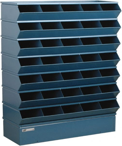 Stackbin - 7 Bin, Shelving Unit with Openings & Base - 37" Wide x 42" High - Exact Tooling