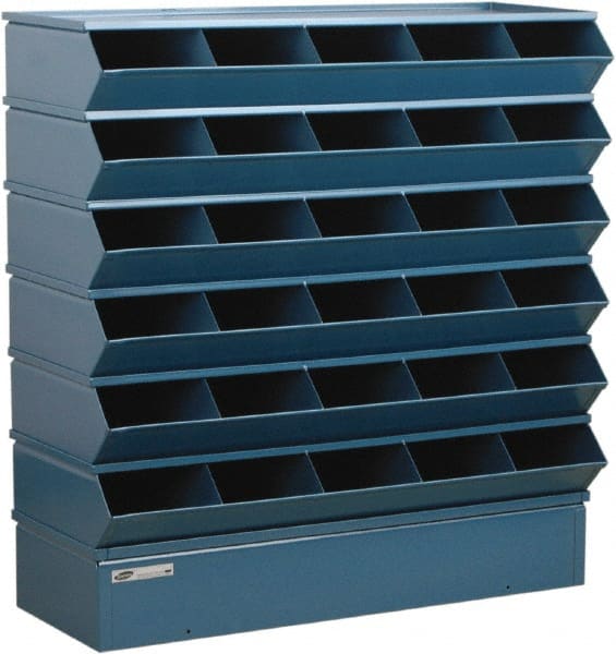 Stackbin - 6 Bin, Shelving Unit with Openings & Base - 37" Wide x 36" High - Exact Tooling