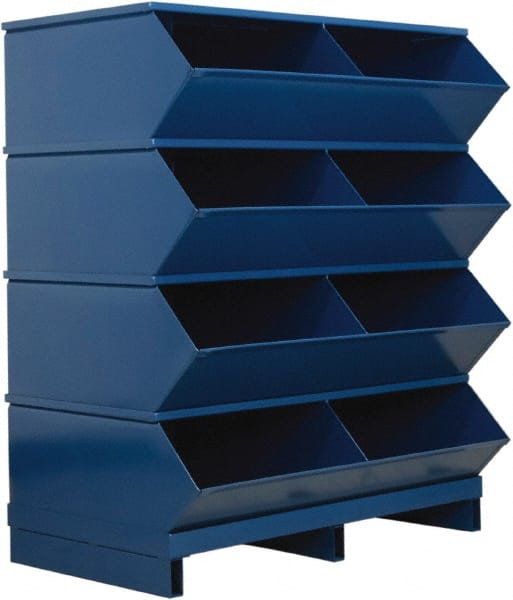 Stackbin - 4 Bin, Shelving Unit with Openings & Base - 37" Wide x 46" High - Exact Tooling