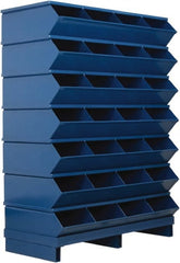Stackbin - 7 Bin, Shelving Unit with Openings & Base - 37" Wide x 50-7/8" High - Exact Tooling