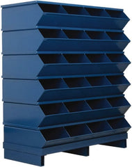 Stackbin - 6 Bin, Shelving Unit with Openings & Base - 37" Wide x 44" High - Exact Tooling