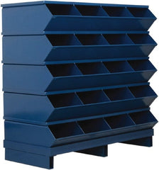 Stackbin - 5 Bin, Shelving Unit with Openings & Base - 37" Wide x 37-1/8" High - Exact Tooling
