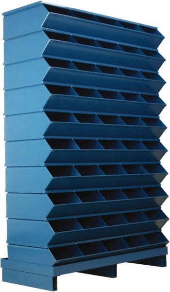 Stackbin - 10 Bin, Shelving Unit with Openings & Base - 37" Wide x 57-1/2" High - Exact Tooling
