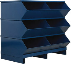Stackbin - 3 Bin, Shelving Unit with Openings & Base - 37" Wide x 35-1/8" High - Exact Tooling