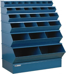 Stackbin - 6 Bin, Shelving Unit with Openings & Base - 37" Wide x 53" High - Exact Tooling
