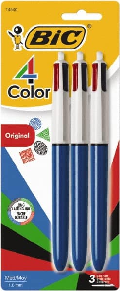 Bic - Conical Ball Point Pen - Assorted Colors - Exact Tooling