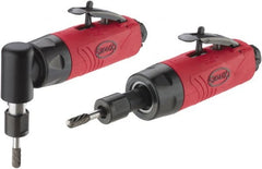 Sioux Tools - 1/4" Collet, Straight Handle, Air Die Grinder - 25,000 RPM, Rear Exhaust, 0.5 hp, 90 psi, 1/4 NPT Inlet - Exact Tooling
