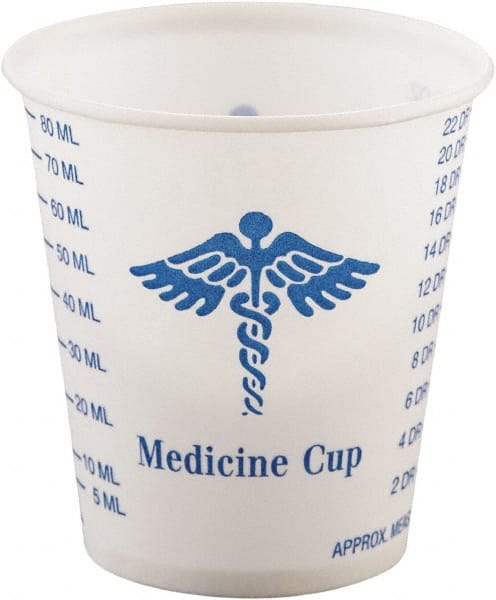 Solo - Paper Medical & Dental Graduated Cups, 3 oz - White & Blue - Exact Tooling