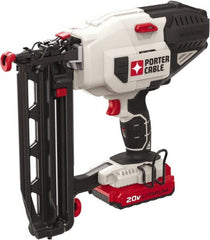 Porter-Cable - Cordless Finish Nailer Kit - 16 Gauge Nail Diam, 2-1/2" Long Nail, Lithium-Ion Batteries Included - Exact Tooling
