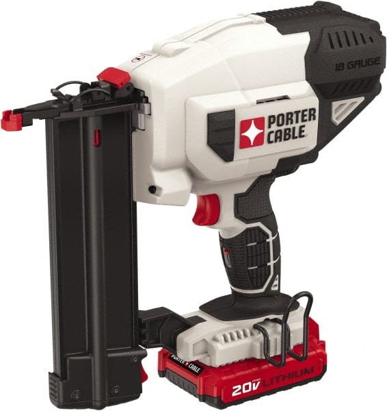 Porter-Cable - Cordless Brad Nailer Kit - 18 Gauge Nail Diam, 2" Long Nail, Lithium-Ion Batteries Included - Exact Tooling