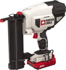 Porter-Cable - Cordless Brad Nailer Kit - 18 Gauge Nail Diam, 2" Long Nail, Lithium-Ion Batteries Included - Exact Tooling