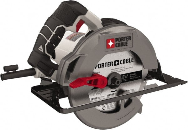 Porter-Cable - 15 Amps, 7-1/4" Blade Diam, 5,500 RPM, Electric Circular Saw - 120 Volts, 6' Cord Length, 5/8" Arbor Hole, Right Blade - Exact Tooling