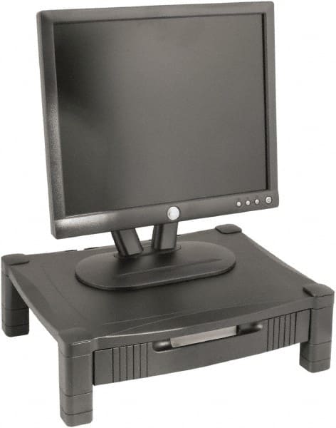 Kantek - Silver Monitor Stand - Use with Laptop, Monitor - Exact Tooling