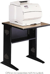 Safco - Medium Oak & Black Printer/Copier Stand - Use with Fax Machines, Printer - Exact Tooling