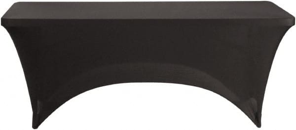 ICEBERG - Stretch-Fabric Table Cover, Polyester/Spandex, 30" x 72", Black - Exact Tooling