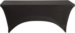 ICEBERG - Stretch-Fabric Table Cover, Polyester/Spandex, 30" x 72", Black - Exact Tooling