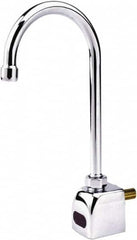 SANI-LAV - Single Hole Electronic Faucet Complete Kit - Powered by Battery, Gooseneck Spout, Single Hole Mounting Centers - Exact Tooling
