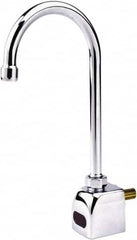 SANI-LAV - Single Hole Electronic Faucet Complete Kit - Powered by 120 VAC, Gooseneck Spout, Single Hole Mounting Centers - Exact Tooling