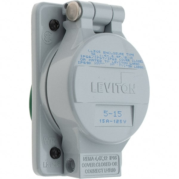 Leviton - Straight Blade Receptacles   Receptacle Type: Single Receptacle    Grade: Industrial - Exact Tooling