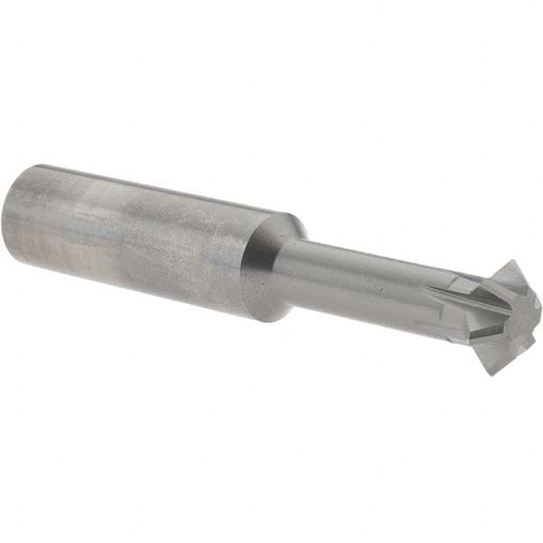 Accupro - 5/8° 5/8" Cut Diam, 0.25" Cut Width, 5/8" Shank, Solid Carbide Double-Angle Cutter - Exact Tooling