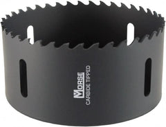M.K. MORSE - 4-3/4" Diam, 1-15/16" Cutting Depth, Hole Saw - Carbide-Tipped Saw, Toothed Edge - Exact Tooling