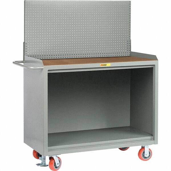 Little Giant - 3,600 Lb Capacity Mobile Service Bench - 41" Wide x 24" Deep x 43" High, Steel, Gray - Exact Tooling