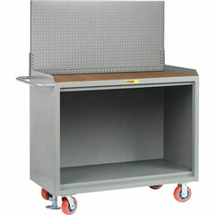 Little Giant - 3,600 Lb Capacity Mobile Service Bench - 41" Wide x 24" Deep x 43" High, Steel, Gray - Exact Tooling