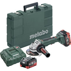 Metabo - 4-1/2" Wheel Diam, 9,000 RPM, Cordless Angle & Disc Grinder - 5/8-11 Spindle - Exact Tooling