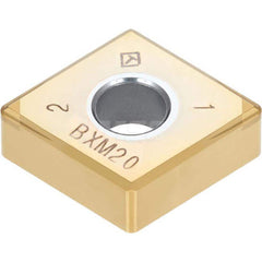 Turning Insert:  2QP-CNGM433HM BXA20,  Polycrystalline Cubic Boron Nitride Coated Finish,  Neutral,  1/2″ Inscribed Circle,  0.0470″ Corner Radius,  80.0 &deg N/A Diamond,  Series  CNGM