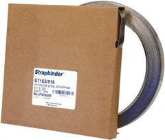 IDEAL TRIDON - Grade 304, Stainless Steel Banding Strap Roll - 1/2" Wide x 0.025" Thick - Exact Tooling