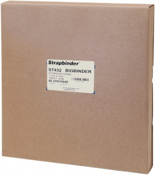 IDEAL TRIDON - Grade 201, Stainless Steel Banding Strap Roll - 1" Wide x 0.044" Thick - Exact Tooling