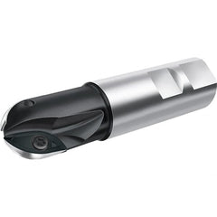 Walter - 15.88mm Cut Diam, 11mm Max Depth of Cut, 15.88mm Shank Diam, 73.41mm OAL, Indexable Ball Nose End Mill - 25,500 Max RPM - Exact Tooling