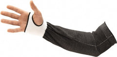Ansell - Size Wide, Black HPPE, Spandex, Polyester, Glass & Polyamide Cut Resistant Sleeve - 16" Long Sleeve, Cut Resistance Level A4, Continuous Knit Cuff, Made with Thumb Hole - Exact Tooling