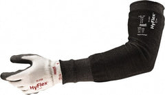Ansell - Size Wide, Black HPPE, Spandex, Polyester, Glass & Polyamide Cut Resistant Sleeve - 16" Long Sleeve, Cut Resistance Level A4, Continuous Knit Cuff - Exact Tooling