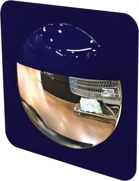 Se-Kure Domes&Mirrors - Indoor Square Convex Safety, Traffic & Inspection Mirrors - Acrylic Lens, 8" Diam, 8' Max Covered Distance - Exact Tooling