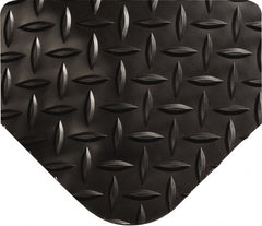 Wearwell - 8' Long x 3' Wide, Dry Environment, Anti-Fatigue Matting - Black, Vinyl with Urethane Sponge Base, Beveled on All 4 Sides - Exact Tooling