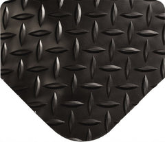 Wearwell - 8' Long x 3' Wide, Dry Environment, Anti-Fatigue Matting - Black, Vinyl with Vinyl Sponge Base, Beveled on All 4 Sides - Exact Tooling