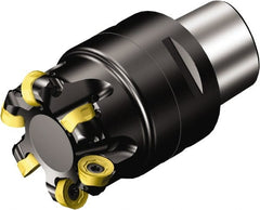 Sandvik Coromant - 6 Inserts, 1.4961" Cutter Diam, 6mm Max Depth of Cut, Indexable High-Feed Face Mill - Series CoroMill 600 - Exact Tooling