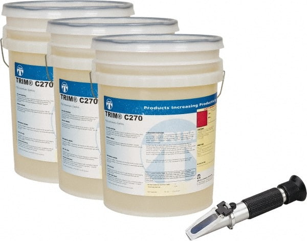Master Fluid Solutions - Trim C270, 5 Gal Pail Cutting & Grinding Fluid - Synthetic, For Drilling, Reaming, Tapping - Exact Tooling