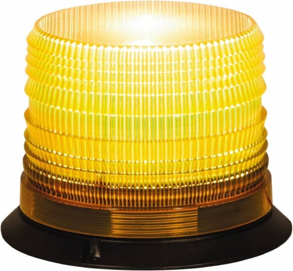 Buyers Products - 8 Joules, 80 FPM, 1" Pipe & 3-Bolt Mount Emergency Strobe Light Assembly - Powered by 12 to 24 Volts, Amber - Exact Tooling