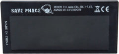 Save Phace - 3.74" Wide x 1.42" High, Lens Shade 3 to 11, Polycarbonate Auto-Darkening Filter - 1/4" Thick, Green, Inside Mount - Exact Tooling
